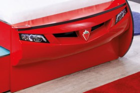 CARBED Кровать-машина Coupe с выдвижной кроватью Red 20.03.1306.00 в Минусинске - minusinsk.katalogmebeli.com | фото 2