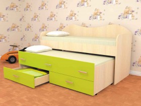 Кровать детская Нимфа двухместная 2.0 Венге/Дуб молочный в Минусинске - minusinsk.katalogmebeli.com | фото 2