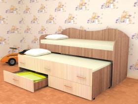 Кровать детская Нимфа двухместная 2.0 Венге/Дуб молочный в Минусинске - minusinsk.katalogmebeli.com | фото 3