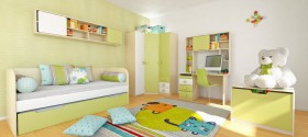 Детская комната Эппл (Зеленый/Белый/корпус Клен) в Минусинске - minusinsk.katalogmebeli.com | фото 5