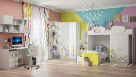Детская комната Флер (Белый/корпус Выбеленное дерево) в Минусинске - minusinsk.katalogmebeli.com | фото 3