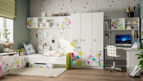 Детская комната Флер (Белый/корпус Выбеленное дерево) в Минусинске - minusinsk.katalogmebeli.com | фото 5