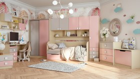 Детская комната Грэйси (Розовый/Серый/корпус Клен) в Минусинске - minusinsk.katalogmebeli.com | фото 13
