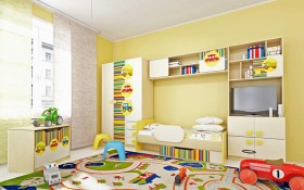 Детская комната Клаксон (Бежевый/корпус Клен) в Минусинске - minusinsk.katalogmebeli.com | фото 2