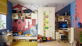 Детская комната Клаксон (Бежевый/корпус Клен) в Минусинске - minusinsk.katalogmebeli.com | фото