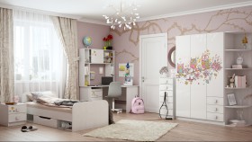 Детская комната Совушки (Белый/корпус Выбеленное дерево) в Минусинске - minusinsk.katalogmebeli.com | фото 5