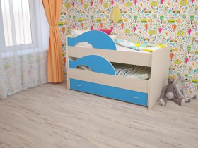 Кровать детская Радуга 1600 Млечный дуб/Венге в Минусинске - minusinsk.katalogmebeli.com | фото 4