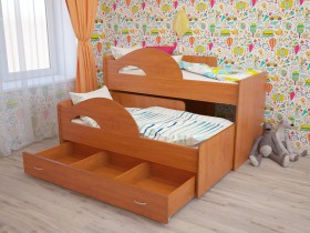 Кровать детская Радуга 1600 Млечный дуб/Венге в Минусинске - minusinsk.katalogmebeli.com | фото 6