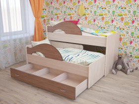 Кровать детская Радуга 1600 Млечный дуб/Венге в Минусинске - minusinsk.katalogmebeli.com | фото 7