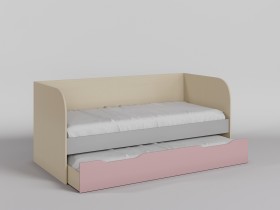 Диван-кровать Грэйси (Розовый/Серый/корпус Клен) в Минусинске - minusinsk.katalogmebeli.com | фото