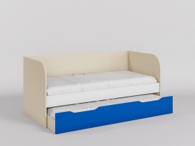 Диван-кровать Скай (Синий/Белый/корпус Клен) в Минусинске - minusinsk.katalogmebeli.com | фото