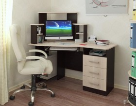 Компьютерный стол Каспер (венге/лоредо) в Минусинске - minusinsk.katalogmebeli.com | фото