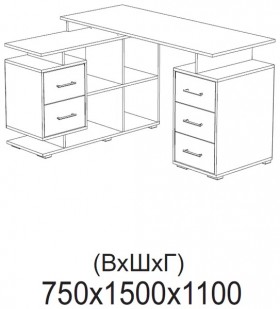 Компьютерный стол угловой СКМУ-3 белый в Минусинске - minusinsk.katalogmebeli.com | фото 2