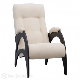 Кресло для отдыха Неаполь Модель 9 без лозы (Венге-эмаль/Ткань Ваниль Verona Vanilla) в Минусинске - minusinsk.katalogmebeli.com | фото