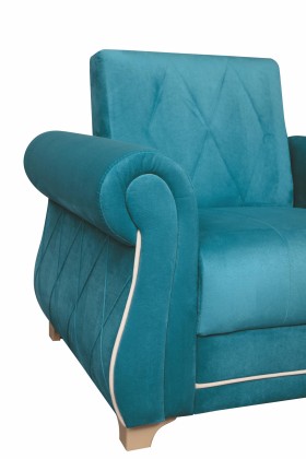 Кресло для отдыха "Порто" (велюр киви бирюза / микровельвет крем) в Минусинске - minusinsk.katalogmebeli.com | фото 5