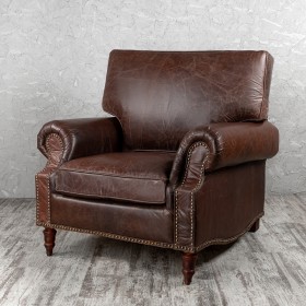 Кресло кожаное Лофт Аристократ (ширина 1100 мм) в Минусинске - minusinsk.katalogmebeli.com | фото 1