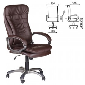 Кресло офисное BRABIX Omega EX-589 (коричневое) в Минусинске - minusinsk.katalogmebeli.com | фото