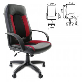 Кресло офисное BRABIX Strike EX-525 (черно-красный) в Минусинске - minusinsk.katalogmebeli.com | фото 1