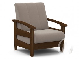 Кресло для отдыха Омега (орех лак/CATANIA COCOA) в Минусинске - minusinsk.katalogmebeli.com | фото 1