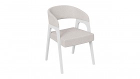 Кресло «Техас 1» (Белый матовый/Шенилл Estetica Vanille №220) в Минусинске - minusinsk.katalogmebeli.com | фото