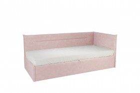 Кровать 0.9 Альба Тахта (Нежно-розовый велюр) в Минусинске - minusinsk.katalogmebeli.com | фото