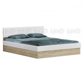 Кровать 1,6 спальня Фортуна (Дуб сонома/белый глянец) в Минусинске - minusinsk.katalogmebeli.com | фото