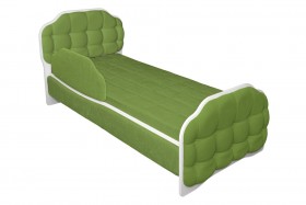 Кровать 160 Атлет 76 Зелёный (мягкий бортик) в Минусинске - minusinsk.katalogmebeli.com | фото