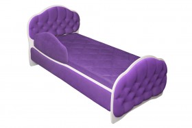 Кровать 160 Гармония 32 Фиолетовый (мягкий бортик) в Минусинске - minusinsk.katalogmebeli.com | фото