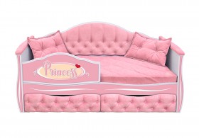 Кровать 160 серии Иллюзия 2 ящика 15 Бледно-розовый (подушки) в Минусинске - minusinsk.katalogmebeli.com | фото