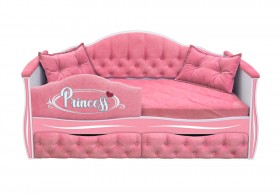 Кровать 160 серии Иллюзия 2 ящика 36 Розовый (мягкий бортик/подушки) в Минусинске - minusinsk.katalogmebeli.com | фото