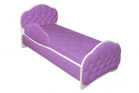 Кровать 170 Гармония 67 Светло-фиолетовый (мягкий бортик) в Минусинске - minusinsk.katalogmebeli.com | фото