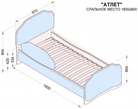 Кровать 180 Атлет 02 Бежевый (мягкий бортик) в Минусинске - minusinsk.katalogmebeli.com | фото 2