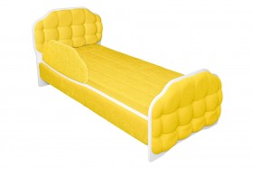 Кровать 180 Атлет 74 жёлтый (мягкий бортик) в Минусинске - minusinsk.katalogmebeli.com | фото