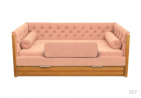 Кровать 180 серии Леди + ящик 15 Бледно-розовый (мягкий бортик/подушка валик) в Минусинске - minusinsk.katalogmebeli.com | фото