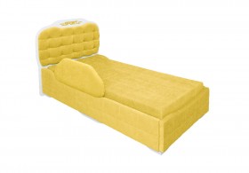 Кровать 190 Атлет Lux 74 Жёлтый (мягкий бортик) в Минусинске - minusinsk.katalogmebeli.com | фото