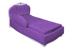 Кровать 190 Гармония Lux 32 Фиолетовый (мягкий бортик) в Минусинске - minusinsk.katalogmebeli.com | фото