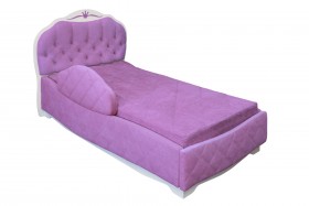 Кровать 190 Гармония Lux 67 Светло-фиолетовый (мягкий бортик) в Минусинске - minusinsk.katalogmebeli.com | фото