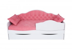 Кровать 190 серии Иллюзия Лайт 1 ящик 89 Розовый (подушки) в Минусинске - minusinsk.katalogmebeli.com | фото 1