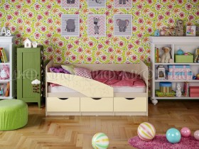Кровать Бабочки 1,6м (Ваниль матовый) в Минусинске - minusinsk.katalogmebeli.com | фото