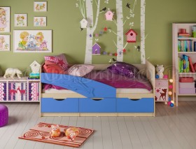 Кровать детская 1,6м Дельфин (Синий матовый) в Минусинске - minusinsk.katalogmebeli.com | фото