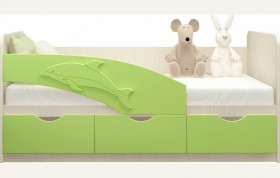 Кровать детская 1,8м Дельфин (Салатовый металлик) в Минусинске - minusinsk.katalogmebeli.com | фото