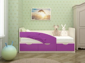 Кровать детская 1,6м Дельфин (Розовый металлик) в Минусинске - minusinsk.katalogmebeli.com | фото 8
