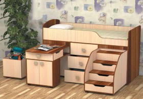 Кровать детская Фея 1.6 Венге/Дуб молочный в Минусинске - minusinsk.katalogmebeli.com | фото 5