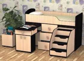 Кровать детская Фея 1.6 Венге/Дуб молочный в Минусинске - minusinsk.katalogmebeli.com | фото 6