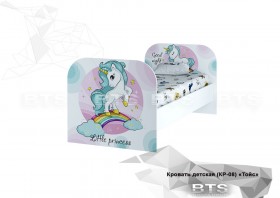 Кровать детская КР-08 Тойс (белый/белый,фотопечать Little Pony) в Минусинске - minusinsk.katalogmebeli.com | фото