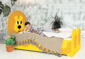 Кровать детская Лева 1.6 Желтый/Оранжевый в Минусинске - minusinsk.katalogmebeli.com | фото