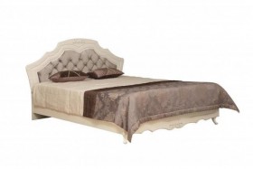 Кровать двойная "Кантри" (вудлайн кремовый/патина/ортопед/1820) в Минусинске - minusinsk.katalogmebeli.com | фото
