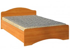 Кровать двойная 1600-1 без матраса (круглые спинки) Вишня Оксфорд в Минусинске - minusinsk.katalogmebeli.com | фото