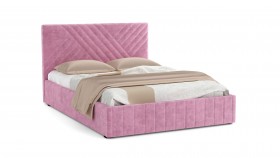 Кровать Гамма ш. 1400 (с основанием для хранения) (велюр тенерифе розовый) в Минусинске - minusinsk.katalogmebeli.com | фото