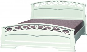 Кровать Грация-1 из массива сосны 900*2000 Белый античный в Минусинске - minusinsk.katalogmebeli.com | фото 5